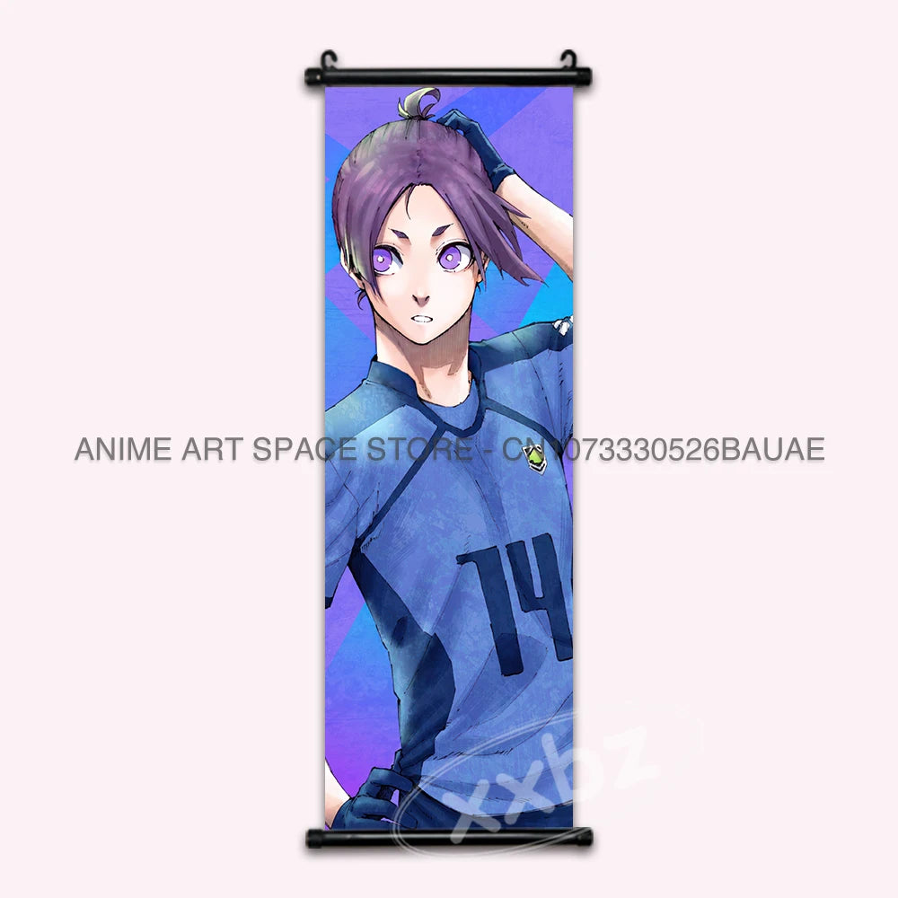 Blue Lock Hanging Painting Anime Poster Wall Art Canvas Scroll Home Decor