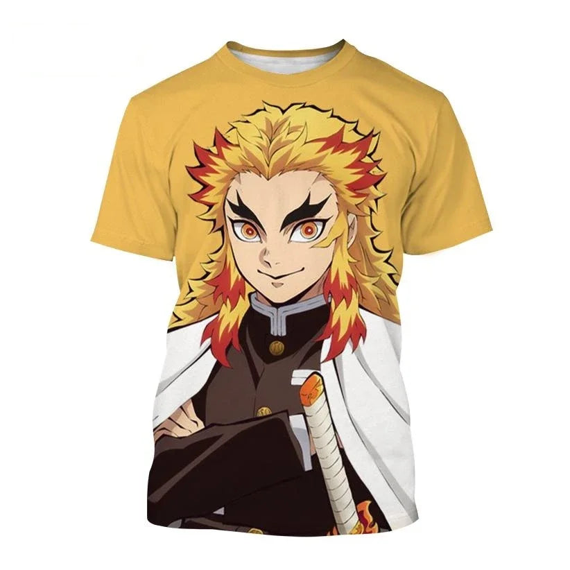 Chemise De Manga Courte Avec Estampado 3D De Anime Demon Slayer, Kimetsu No Yaiba, Kamado, Nezuko, Kochou, Shinobu