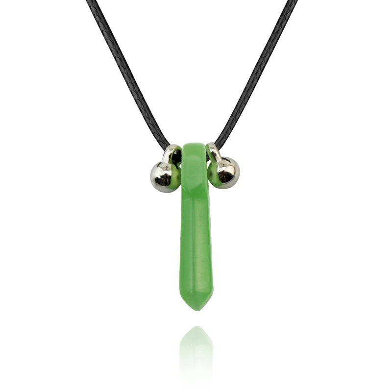 Hokage Tsunade Jade Pendant – Uzumaki Gemstone Charm Necklace, Anime Cosplay Jewelry Prop