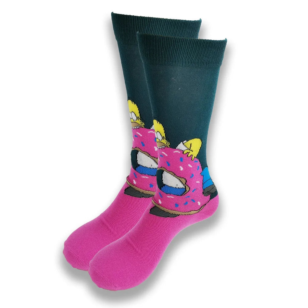 Lustige Socken mit Cartoon-Anime-Motiv – Hip-Hop-Aufdruck, originelle und bequeme Unisex-Skateboard-Crew-Socken