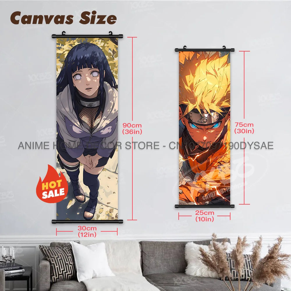 Naruto Posters Scroll Wall Decor Anime Hanging Nara Shikamaru Art Paintings Orochimaru