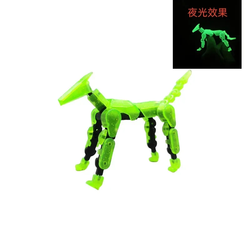 DIY leuchtender T13 Shapeshift-Roboter und Hund – 3D-gedruckte bewegliche Actionfiguren