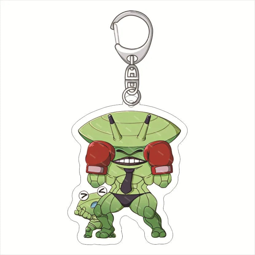 Anime Dandadan Momocute Schlüsselanhänger – Süßer Taschenanhänger aus Acryl, Modeschmuck als Geschenk