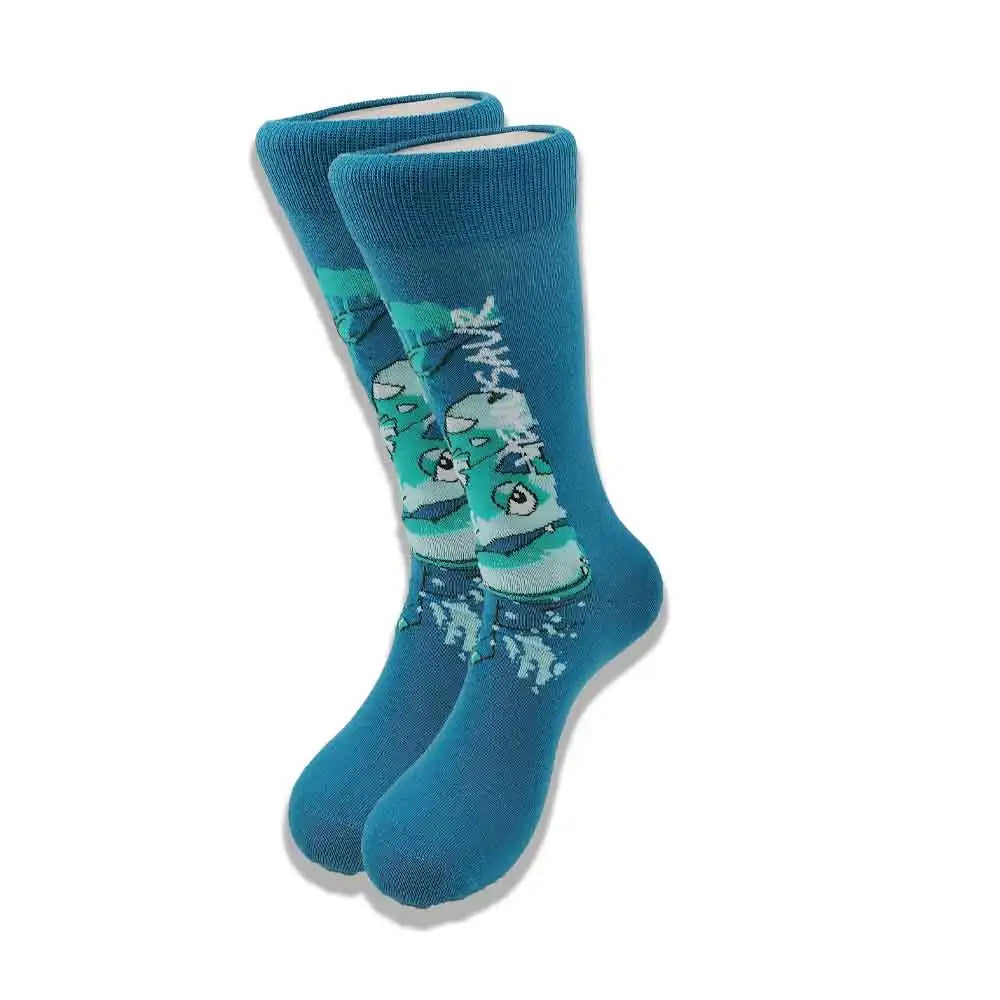 Lustige Socken mit Cartoon-Anime-Motiv – Hip-Hop-Aufdruck, originelle und bequeme Unisex-Skateboard-Crew-Socken