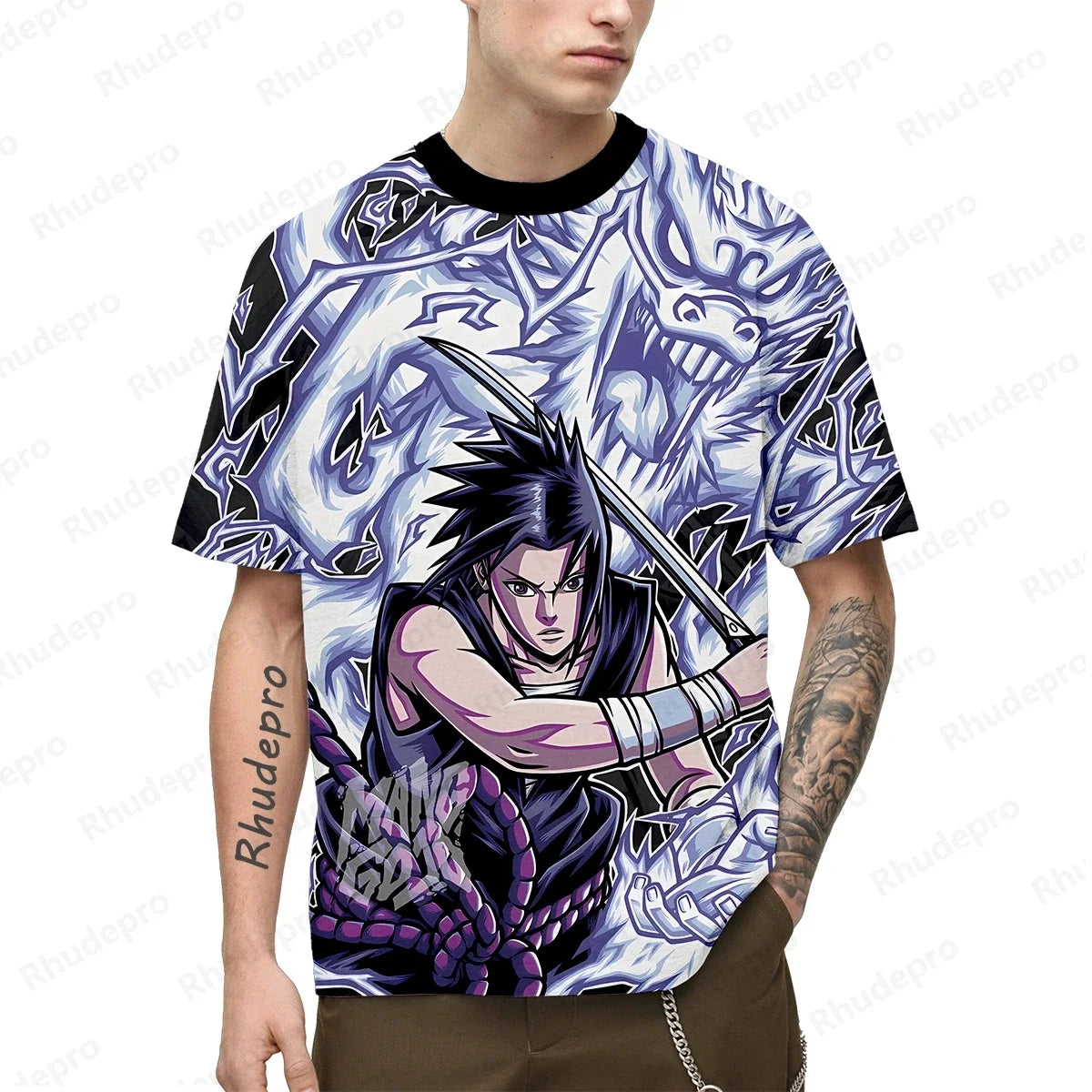 T-shirt imprimé 3D Naruto – Uzumaki Naruto Anime Manches courtes