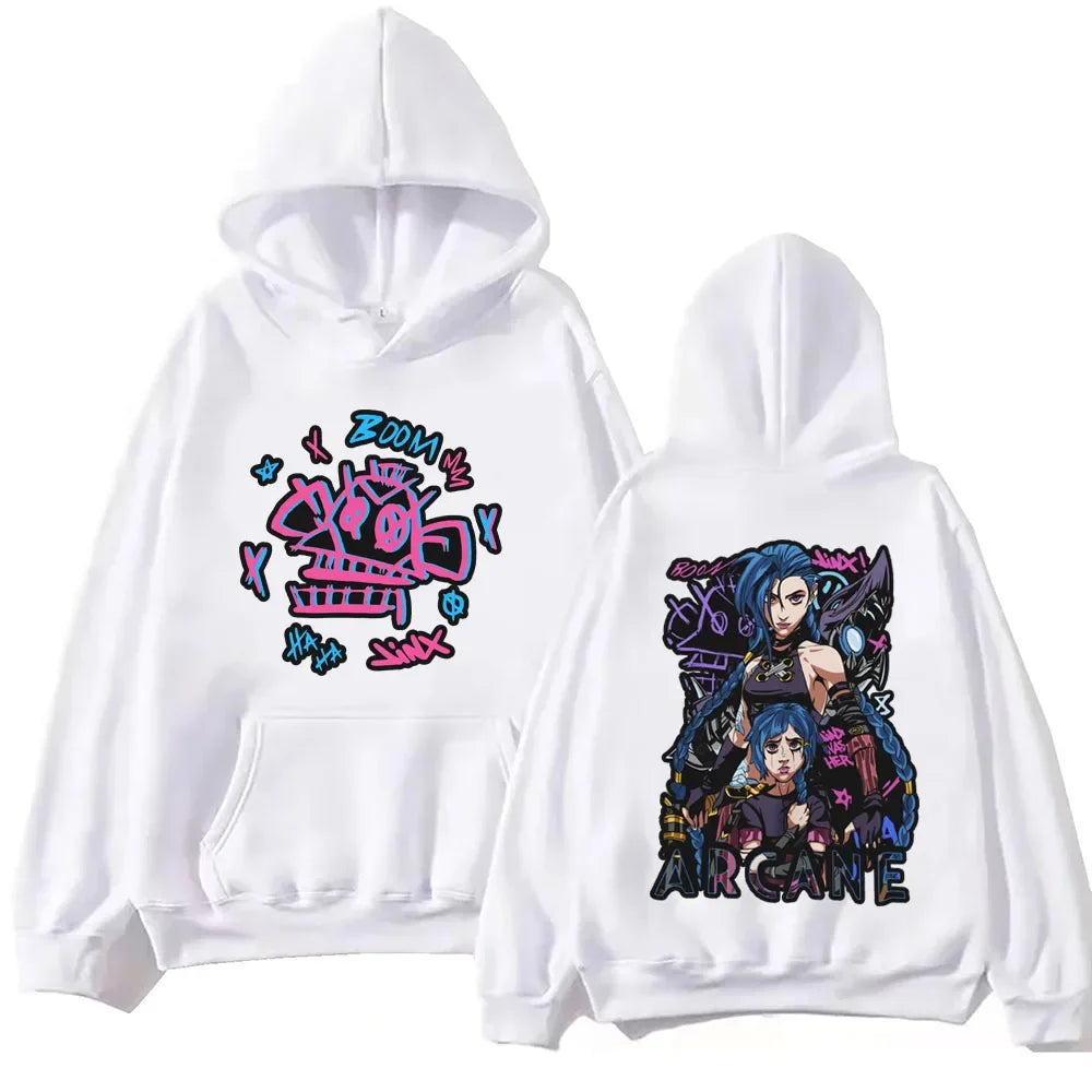 Heißes Spiel Anime Arcane Hoodie – Harajuku Hip Hop Pullover Sweatshirt