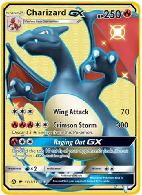 Pokemon Englische Metallkarte Anime-Sammelkarte Kinderspielzeug