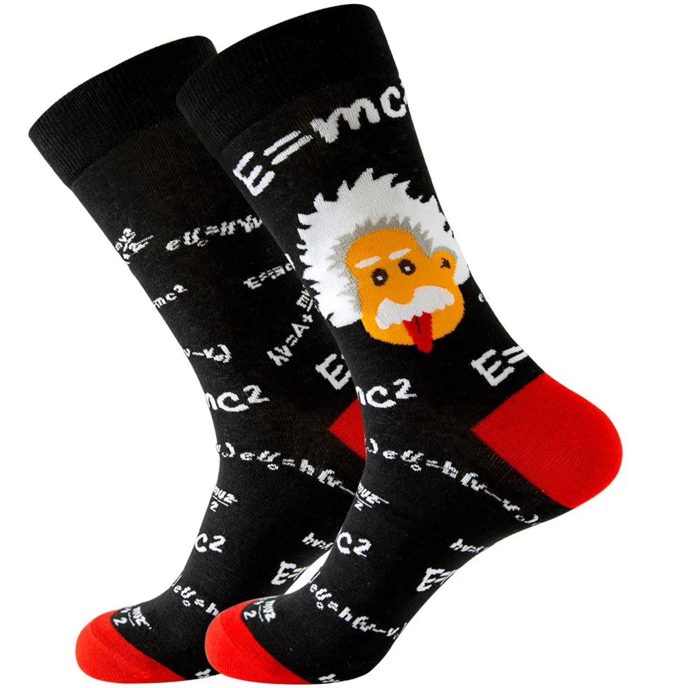 Neuartige Cartoon-Socke aus gekämmter Baumwolle, lustige Crew-Hip-Hop-Socken, dicke lange Socken