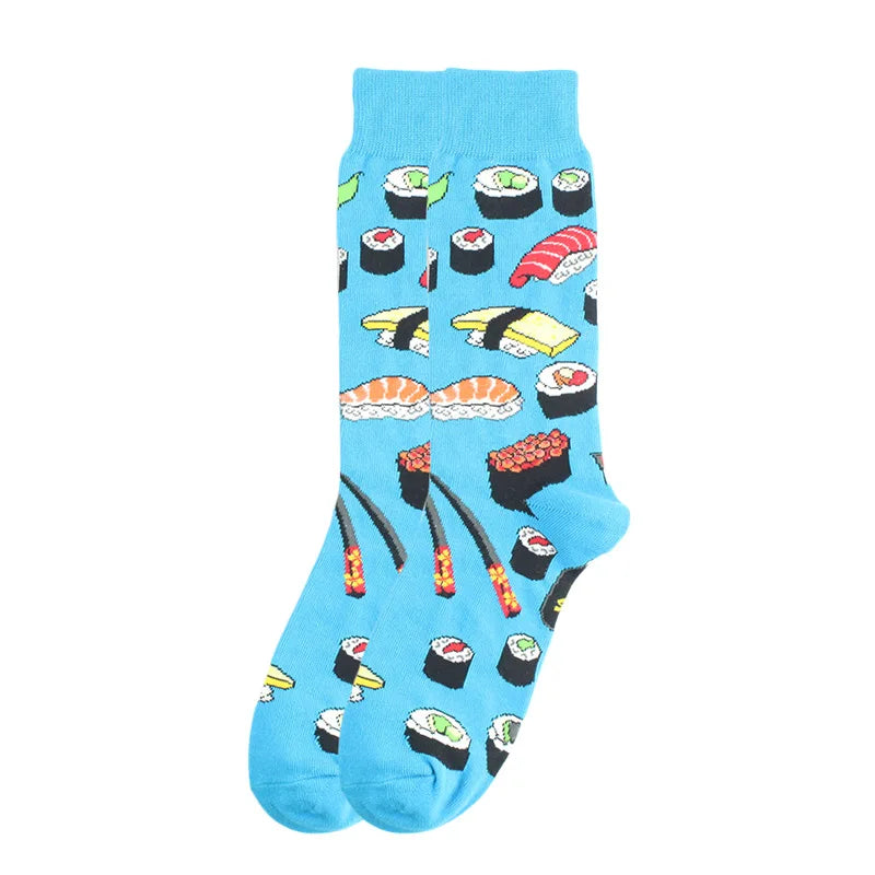 Stylische Baumwollsocken farbige Rollschuhsocken Haifischgeometrie
