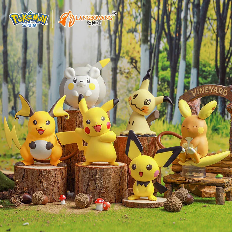 Niedliches Pokémon-Figuren-Set – Pikachu, Pichu, Mimikyu, Alola Raichu, Togedemaru, PVC-Spielzeug, Geschenk