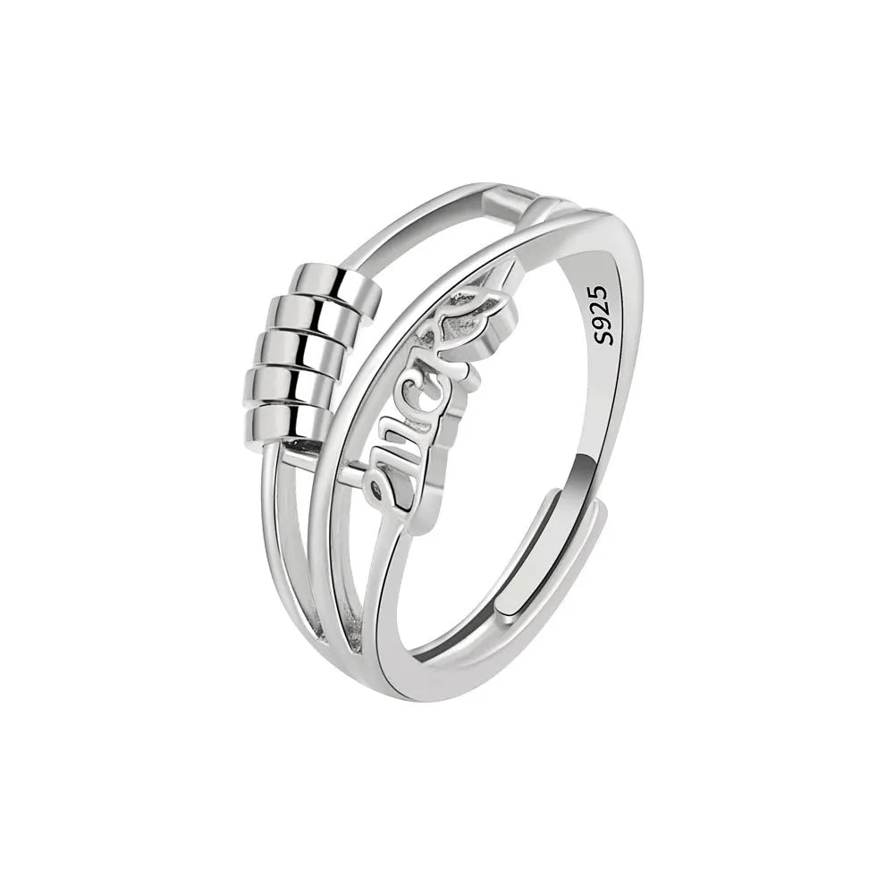 SMJEL Anti-Stress-Angst-Fidget-Spinner-Ring – verstellbarer rotierender Schmuck für Frauen | Entspannung und stilvolle Geschenke