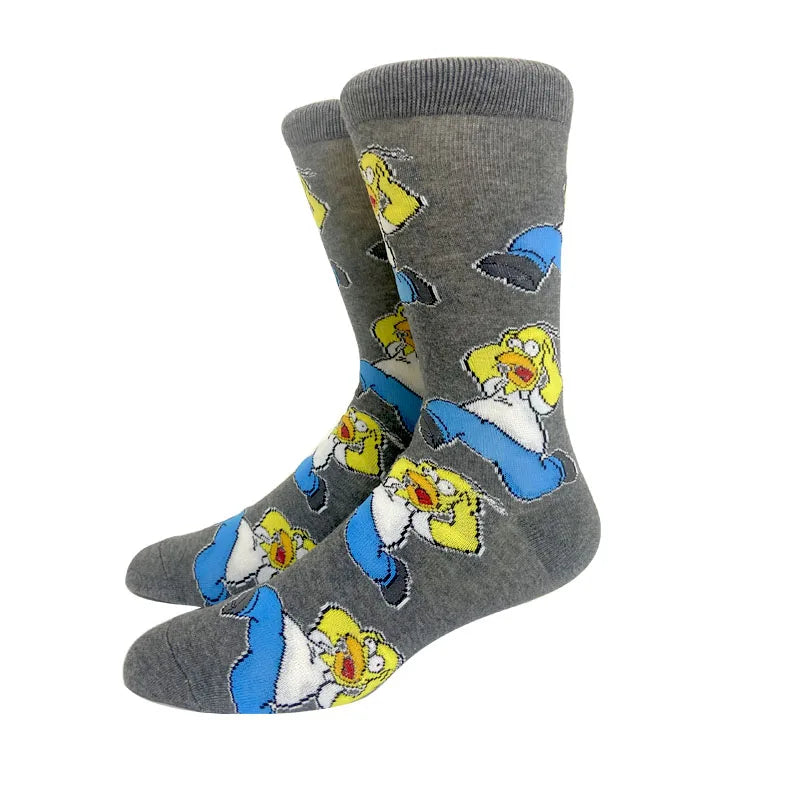 Die Simpsons Harajuku-Socken – Cartoon-Persönlichkeit, Baumwoll-Mittelschlauch, Unisex