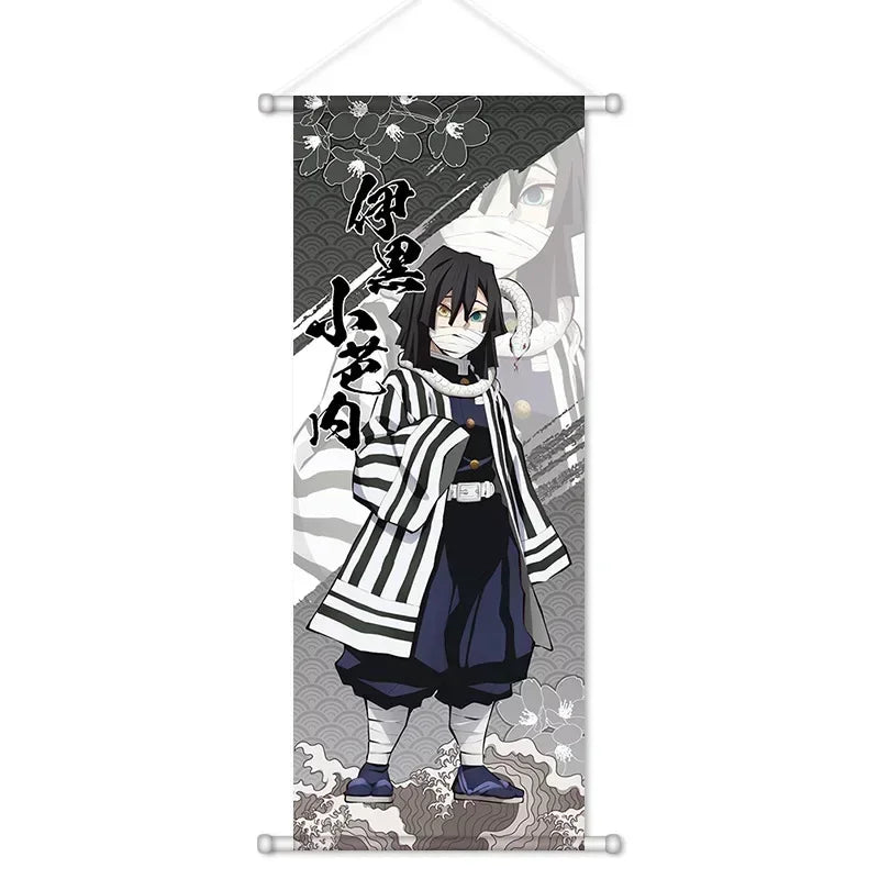 Demon Slayer Cartoon Anime Scroll Canvas Wall Home Decor Anime Poster Wall Art Room Decoration