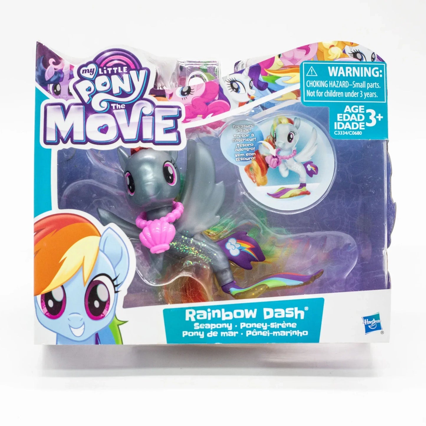Figurines Hasbro My Little Pony Seapony – Rainbow Dash, Fluttershy, Adores Shimmer, poupées miniatures et jouets à collectionner