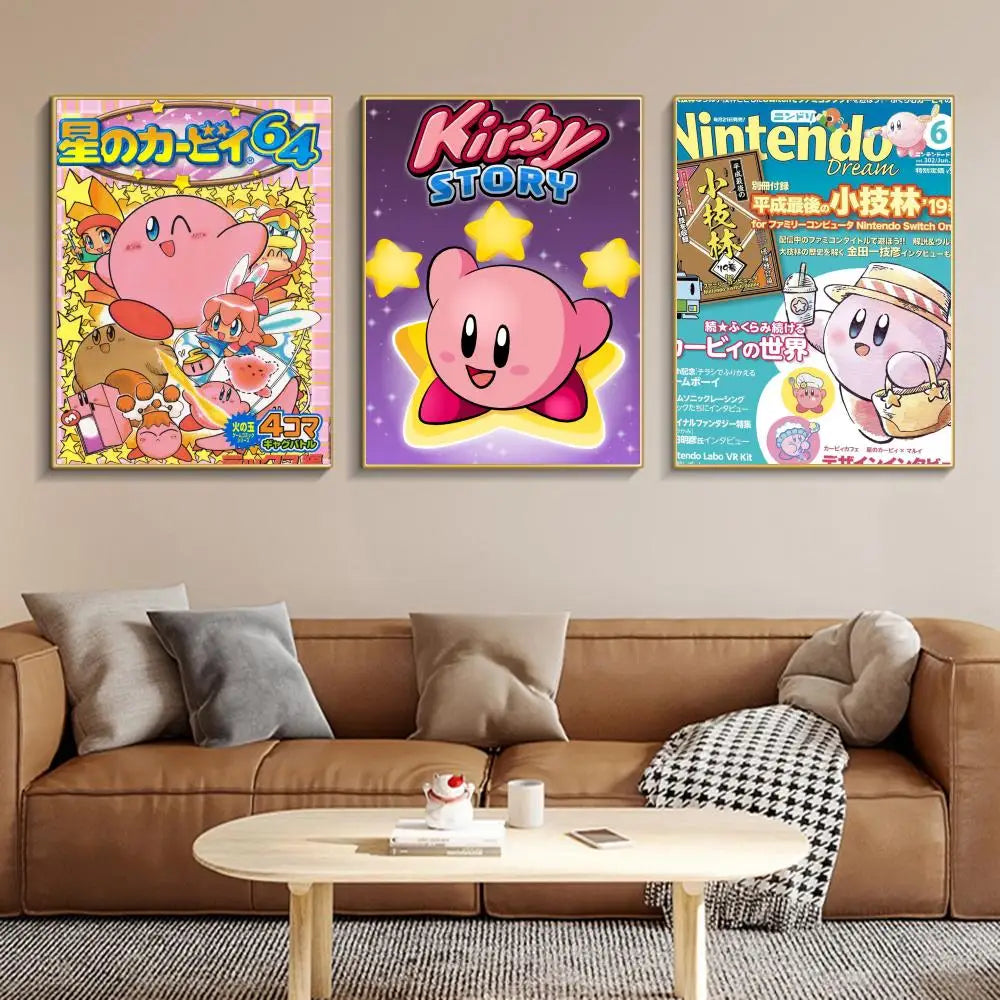 Cartoon Cute K-Kirby Poster Paper Print Art Painting Decoration
