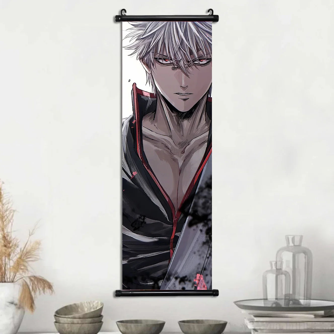 Gintama Gintoki Hanging Scroll Canvas Wall Painting Home Decor Anime Poster Wall Art