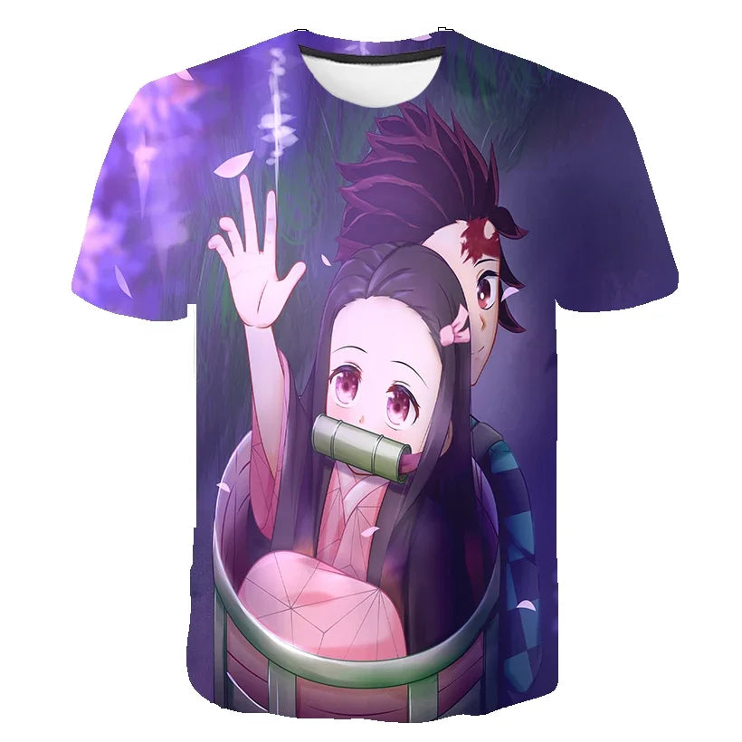 T-shirt imprimé 3D Demon Slayer Rengoku Kyoujurou