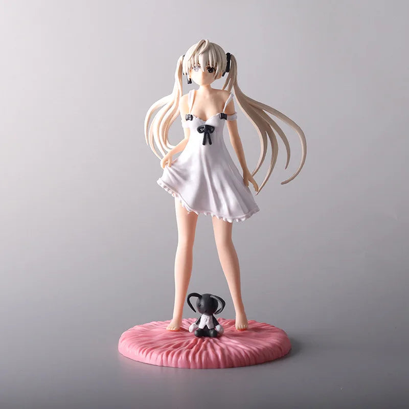 "24cm Yosuga no Sora PVC Anime Figure - Cute White Suspender Skirt | Ideal Gift for Girls"