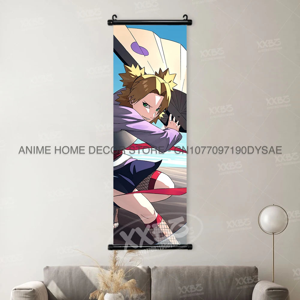 Naruto Posters Scroll Wall Decor Anime Hanging Nara Shikamaru Art Paintings Orochimaru