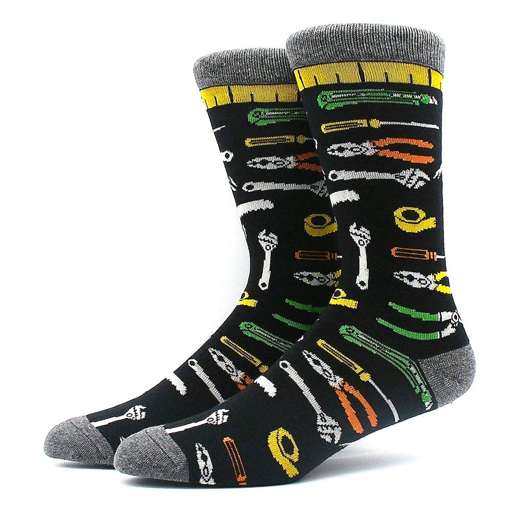 Lustige Alien- und Dinosauriersocken aus Baumwolle – Crazy Shark & Planet Designs