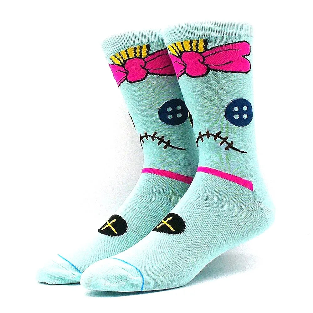 1 Pair New Anime Movie Socks – Cotton Crew, Role-Playing Calf Socks
