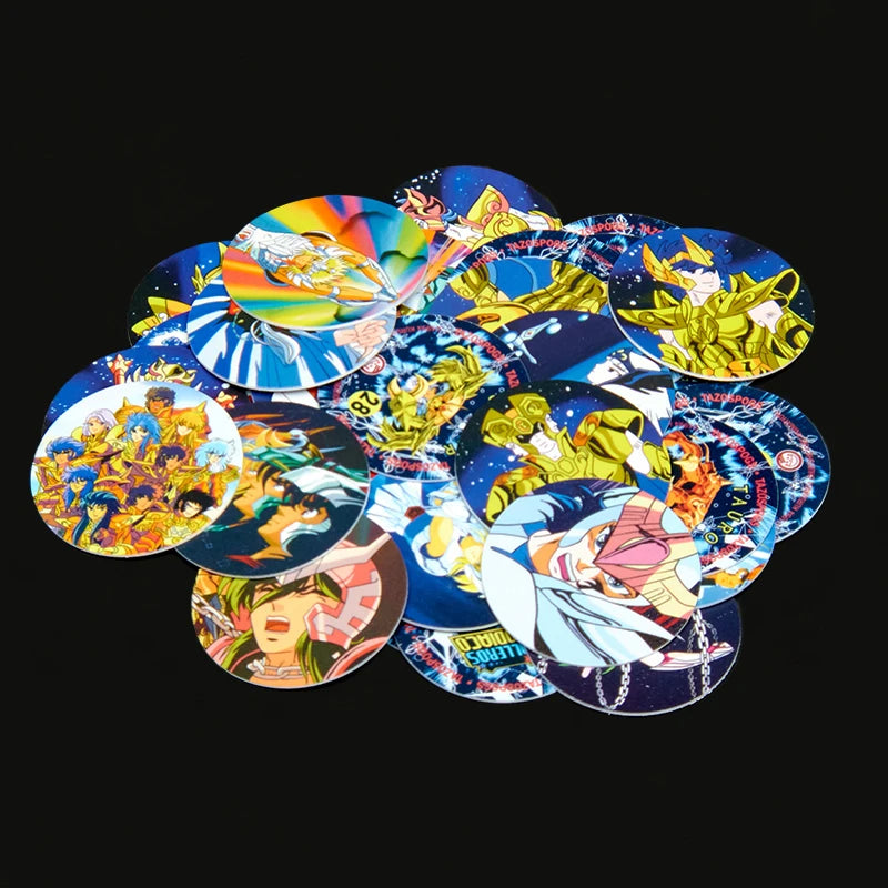 Lote De Tazos Los Caballeros Del Zodiaco New Complete Collection 40/40 Sabritas Vintage Tasos Cards