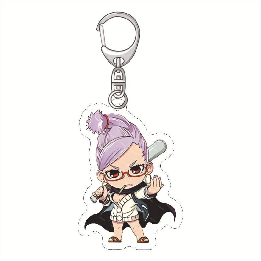 Anime Dandadan Momocute Schlüsselanhänger – Süßer Taschenanhänger aus Acryl, Modeschmuck als Geschenk