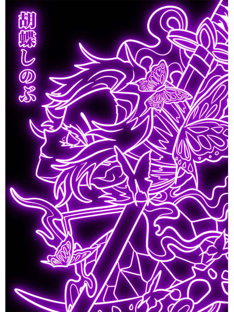 Neon-Stil Poster Leinwand Malerei Japan Anime Cartoon Figur Wandkunst für Wohnzimmer Home Decor ungerahmt