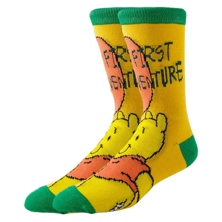 MINISO Disney Cartoon Anime Socken Herren Damen Neuheit Lustige Designer Socken