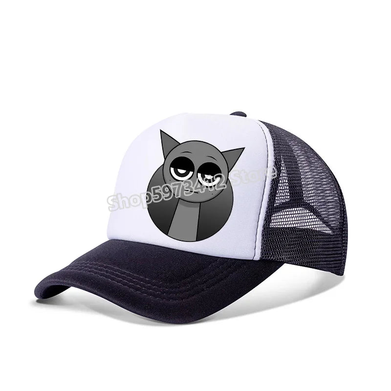 Incredibox Sprunki Kinder-Baseballkappe – Cartoon-Anime, verstellbarer Sonnenhut für Outdoor-Sport und Geburtstagsgeschenke