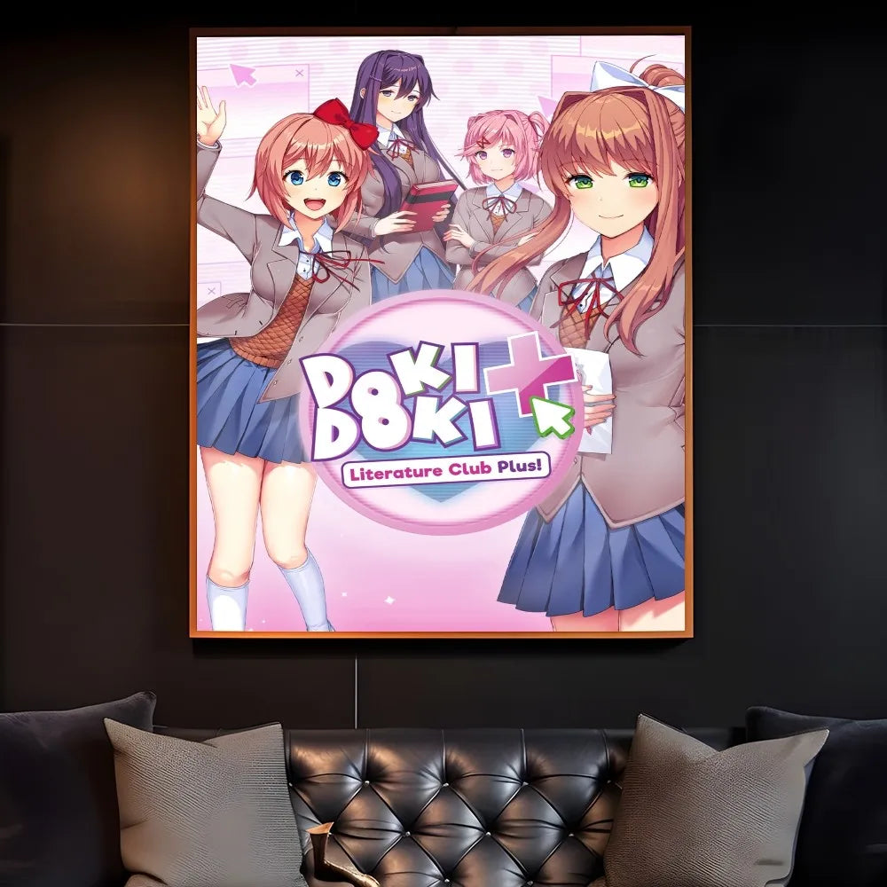 Spiel Doki D-Doki L-Literatur Club Anime Poster Klebewand Kunst Home Decor