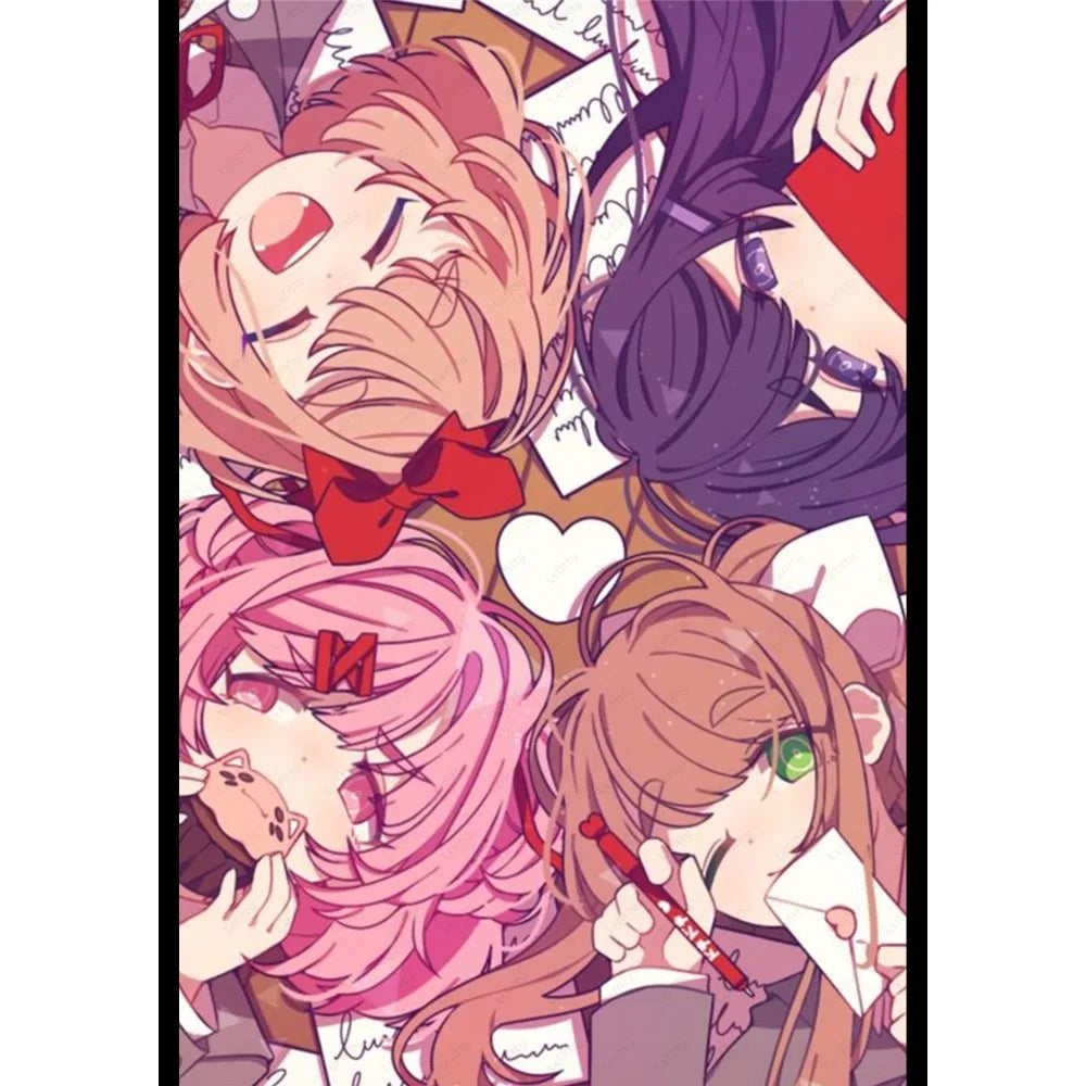 Spiel Doki D-Doki L-Literatur Club Anime Poster Klebewand Kunst Home Decor
