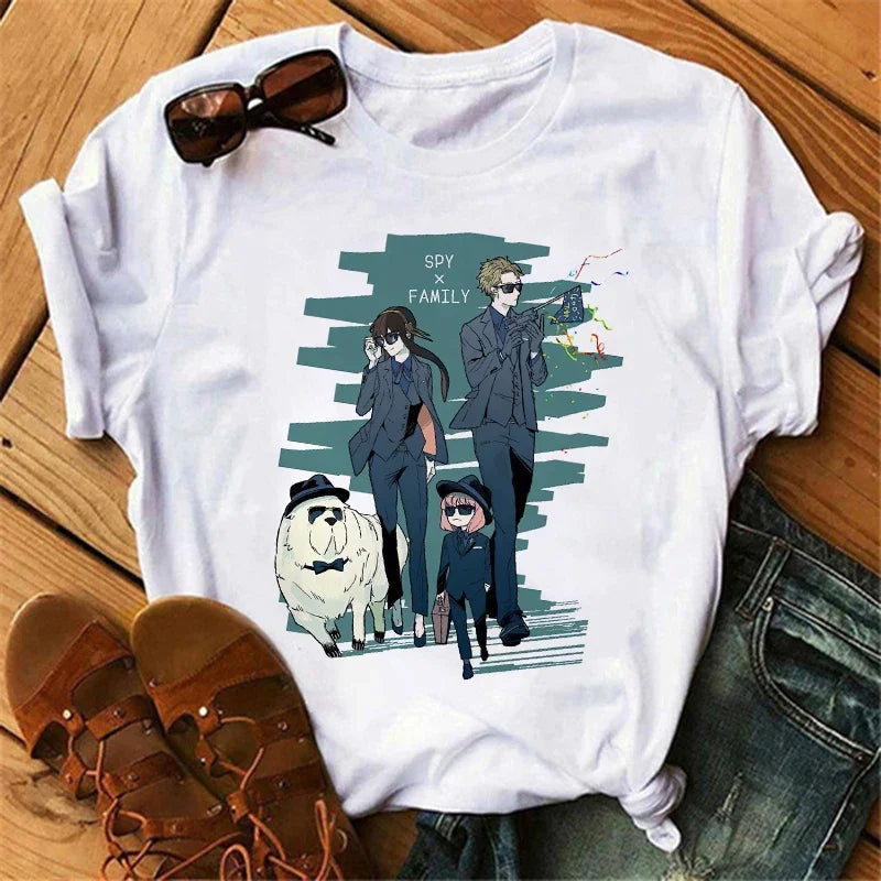 Anime Spy X Family T-Shirt Harajuku Fashion Women’s Short Sleeve O-Neck