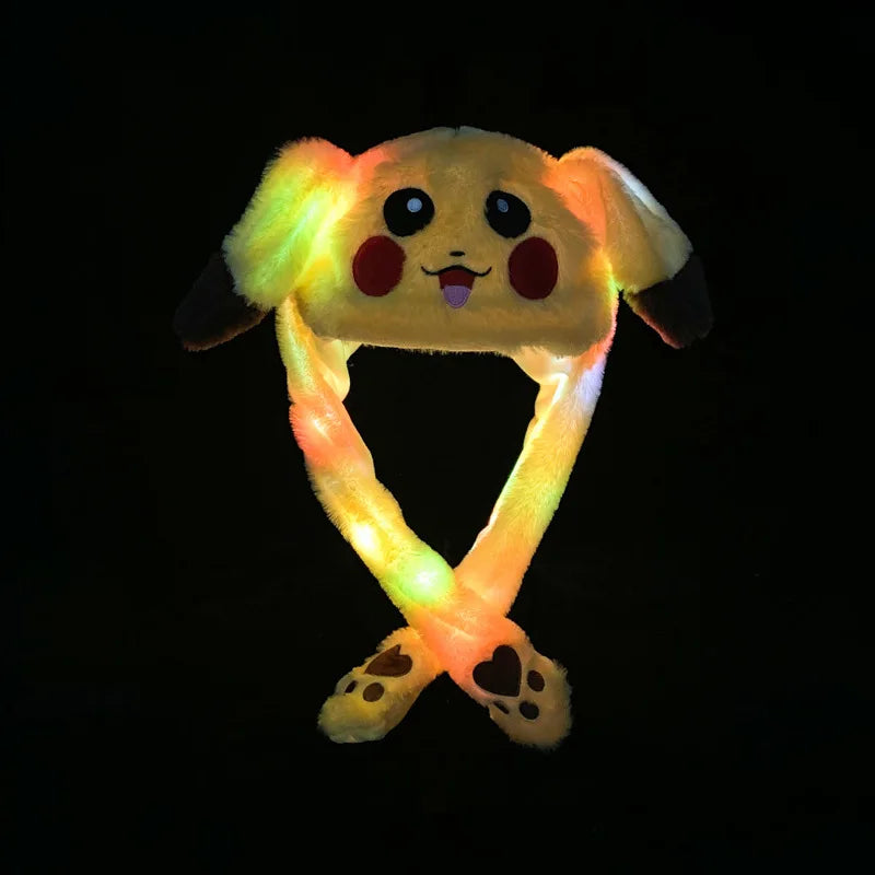 Japanese Anime Bunny Hat – Glowing Plush with Moving Ears