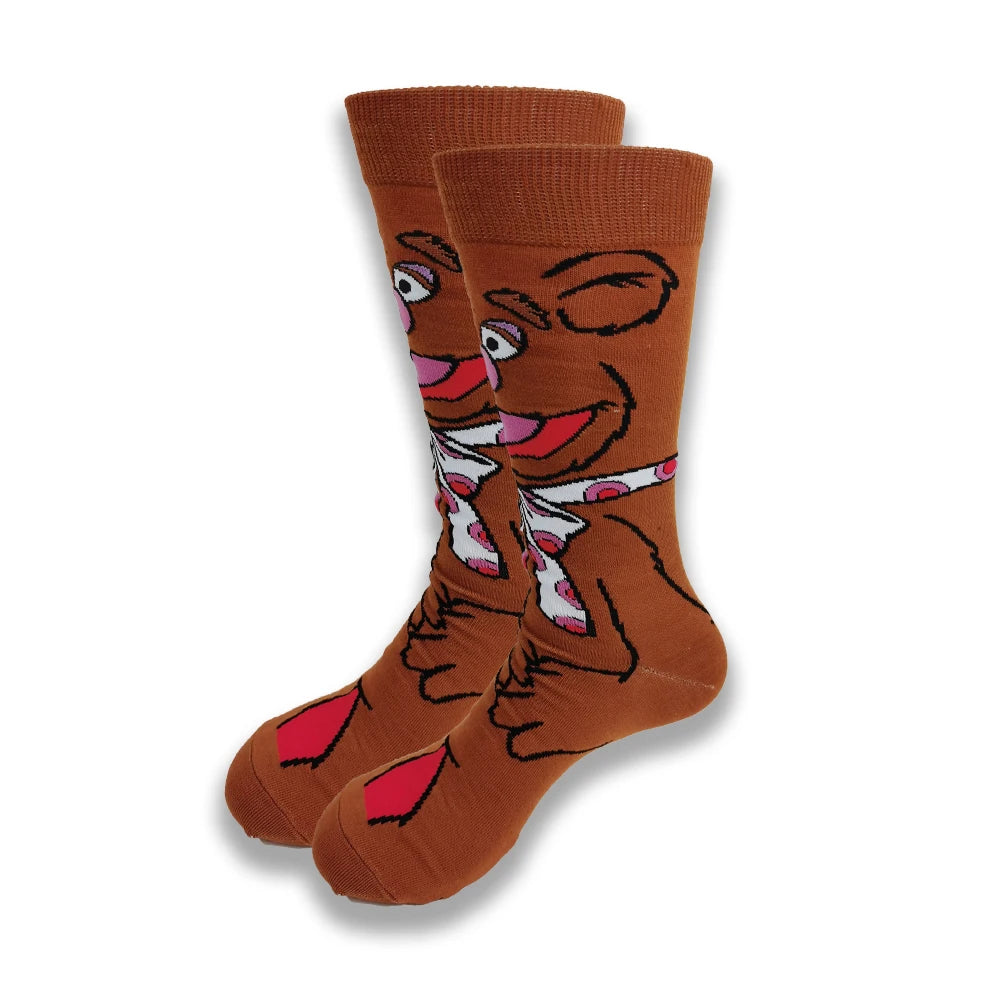 Lustige Socken mit Cartoon-Anime-Print – Personalisierter atmungsaktiver Baumwoll-Hip-Hop-Stil für Männer und Frauen
