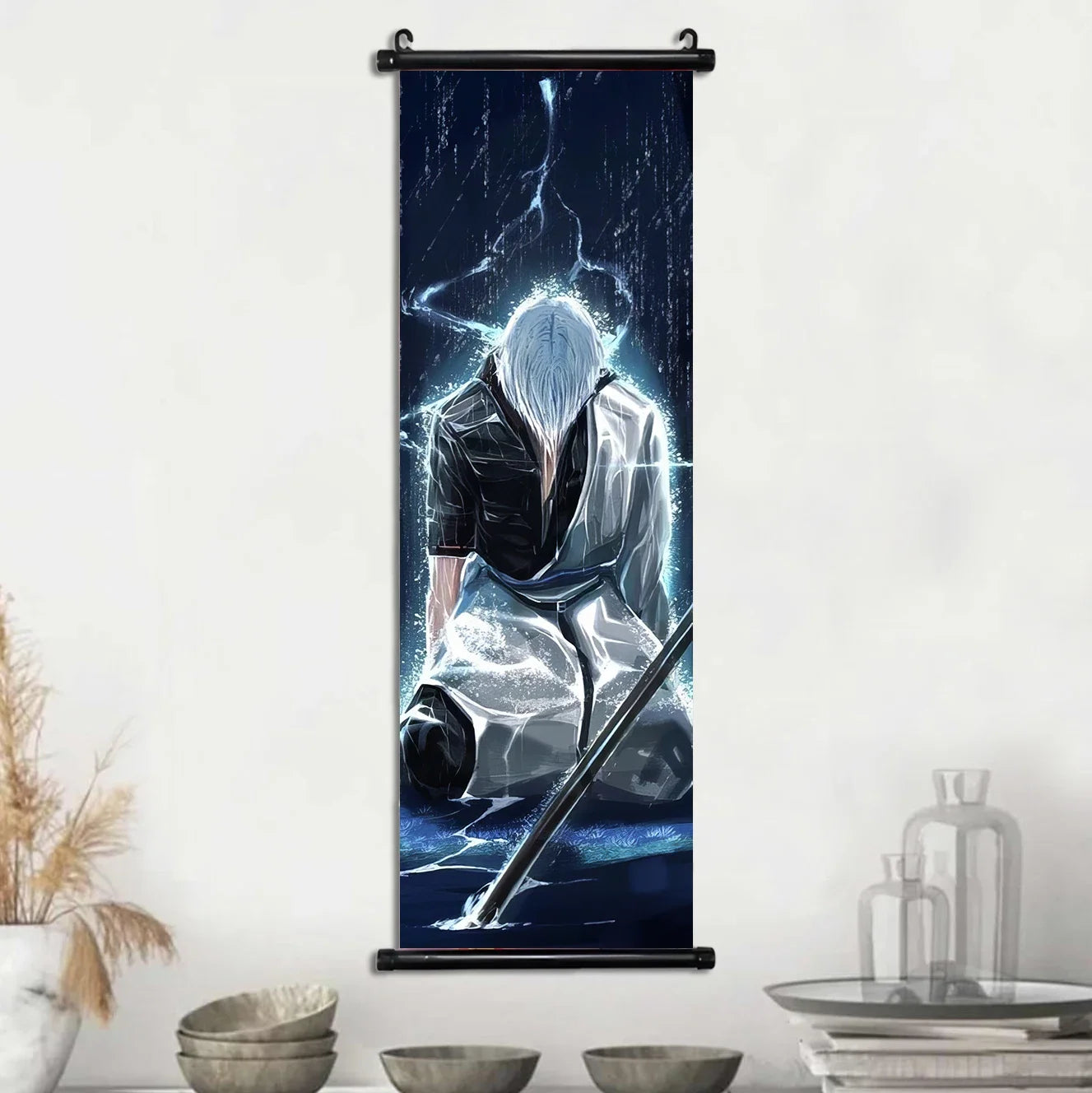 Gintama Gintoki Hanging Scroll Canvas Wall Painting Home Decor Anime Poster Wall Art