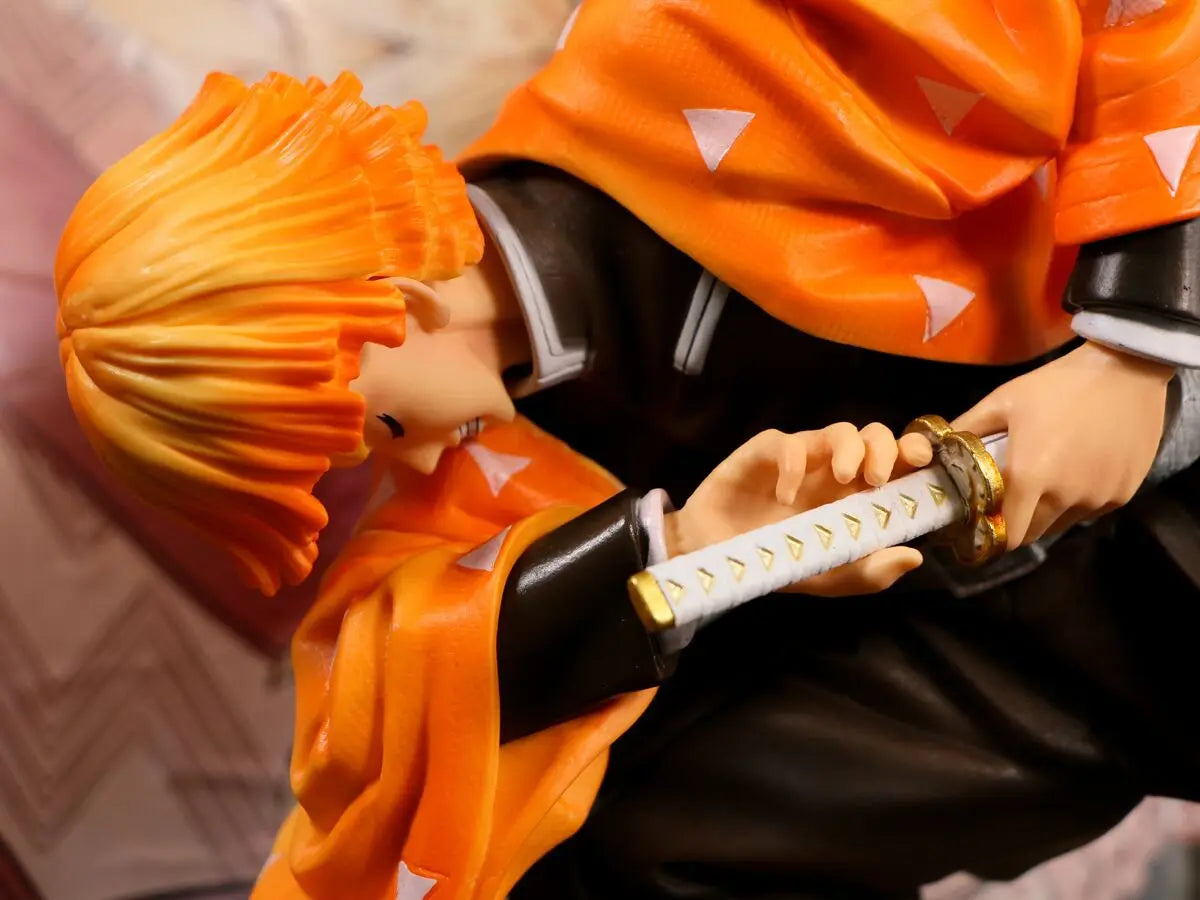 24 cm große Dämonentöter-Figur Agatsuma Zenitsu – PVC-Actionmodell-Statue und Sammlergeschenk