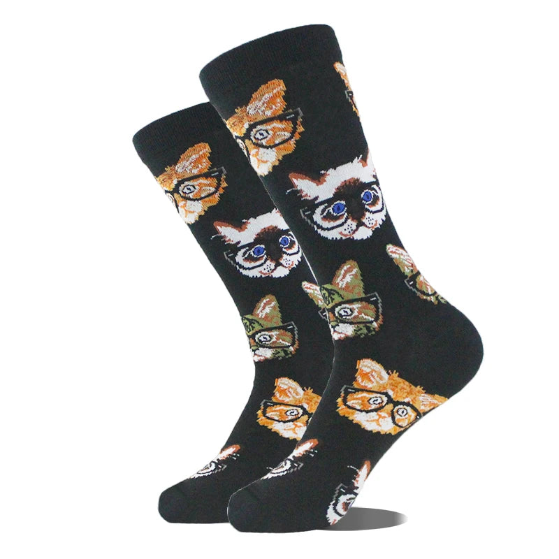 Baumwolle Glücklich Lustige Socken Männer Alien Planet Shark Verrückte Design Sokken
