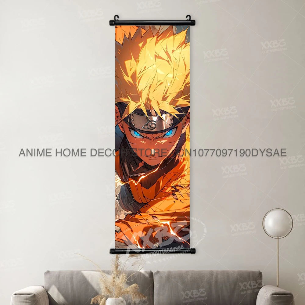 Naruto Posters Scroll Wall Decor Anime Hanging Nara Shikamaru Art Paintings Orochimaru