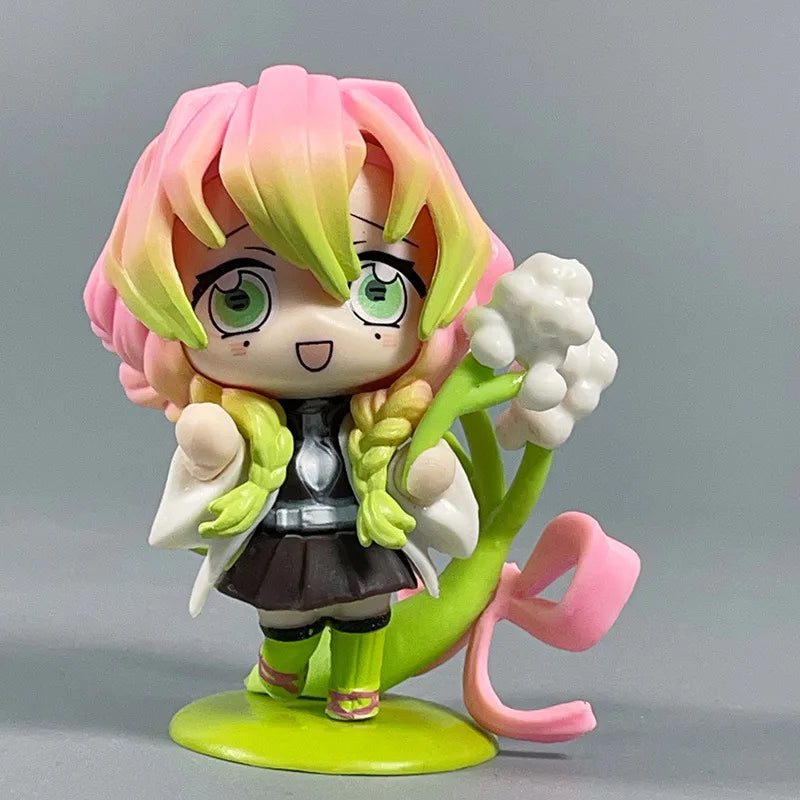 Figurines de dessin animé Demon Slayer, 9cm, Tanjirou Nezuko Zenitsu Kyoujurou Kanroji, jouets d'action