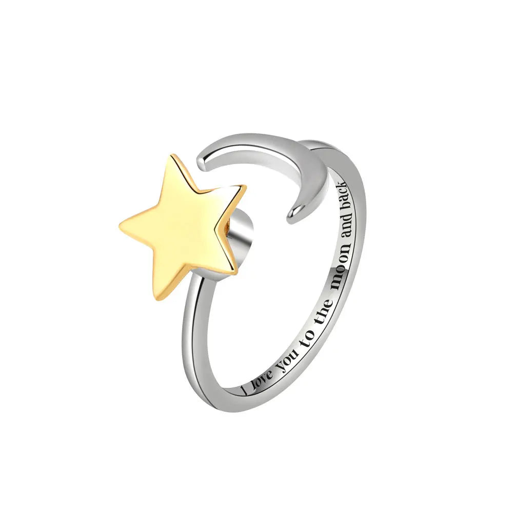 Bague anti-stress et anti-anxiété SMJEL - Bijou rotatif réglable pour femme | Cadeaux de détente et de style