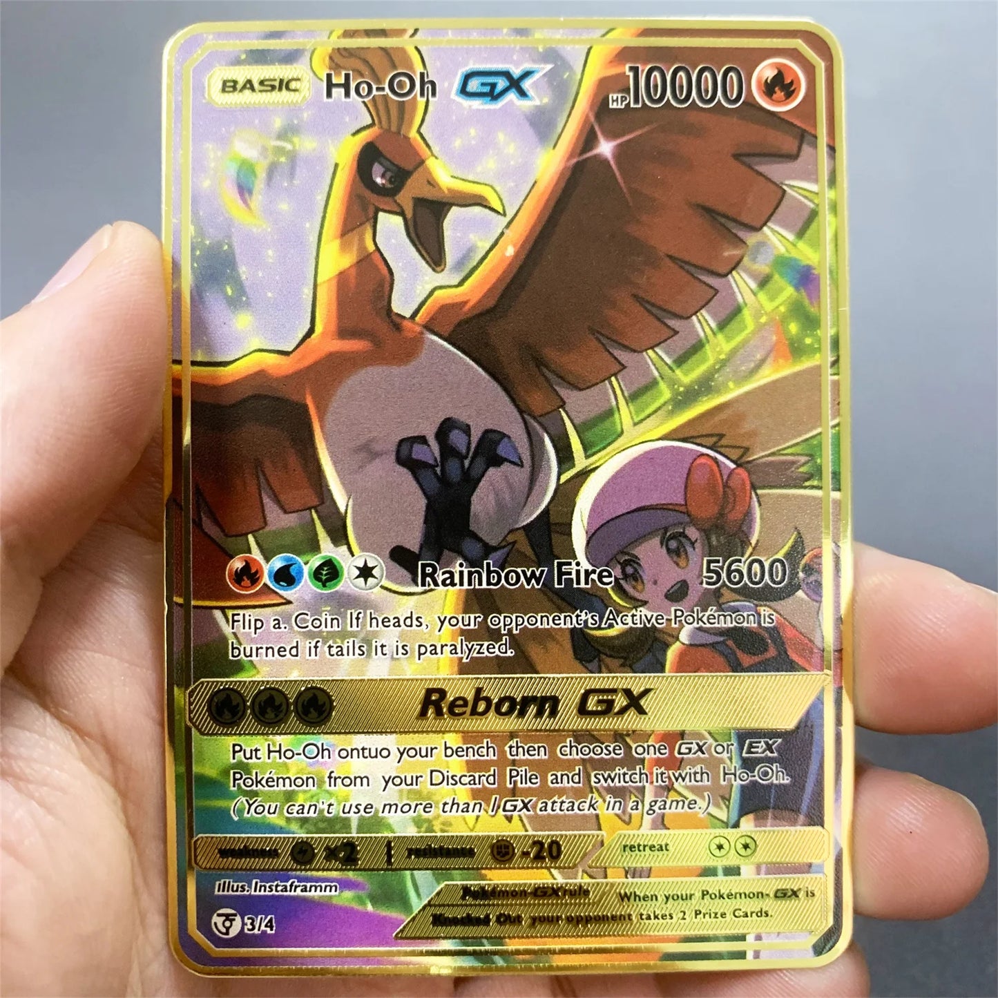 Pokemon Metall Karte 10000 Punkte Arceus Charizard Raichu Super Karte Goldene Englisch Anime Sammlung Karten
