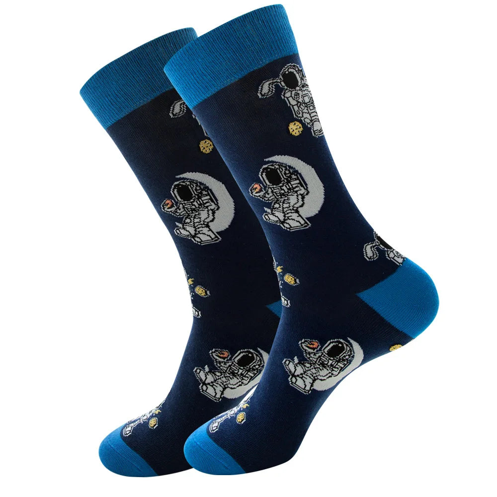 Neuartige Cartoon-Socke aus gekämmter Baumwolle, lustige Crew-Hip-Hop-Socken, dicke lange Socken