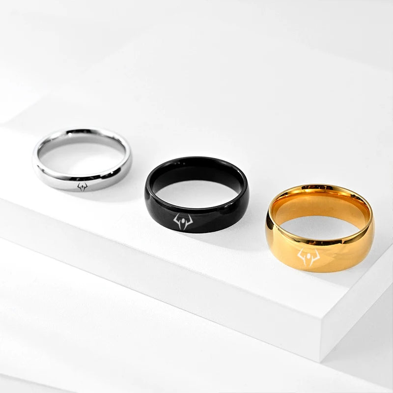 Jujutsu Kaisen Ryomen Sukuna Ring – Zweiseitiger Edelstahl Unisex Cosplay Schmuck Requisite & Geschenk