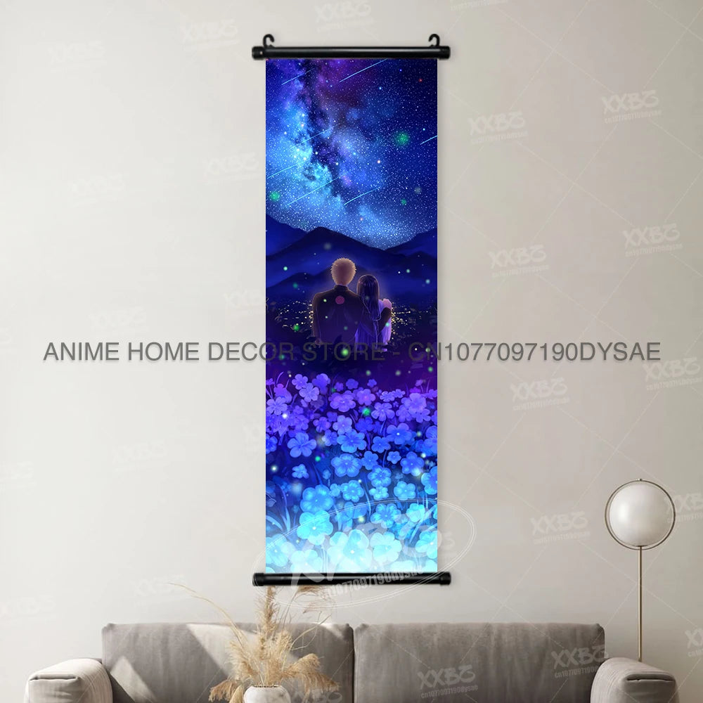 Naruto Posters Scroll Wall Decor Anime Hanging Nara Shikamaru Art Paintings Orochimaru