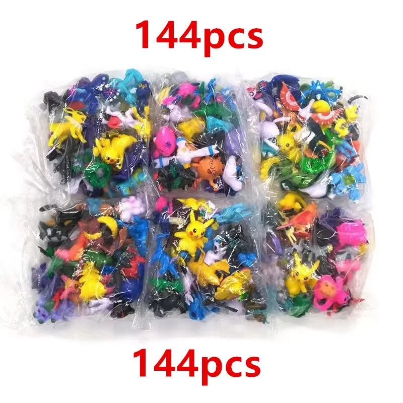 1-144 PCS Pokémon Gift Box – Christmas Action Figure Set with Genuine Pikachu & More Toys for Kids
