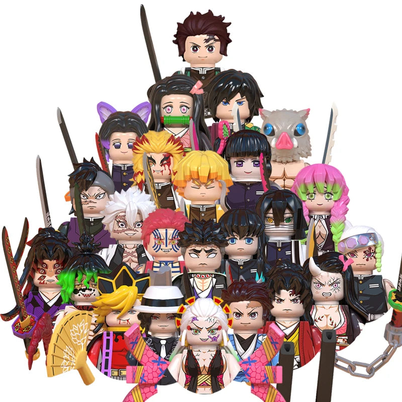 MOC Kreative Anime Dämon Cartoon Ziegel Puppen Kompatibel Modell Mini Puzzle Montieren Action