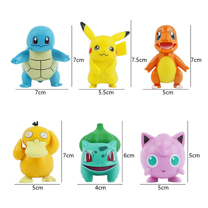 Pokémon-Actionfiguren – Pikachu, Glumanda, Enton und weitere süße Sammlerstücke