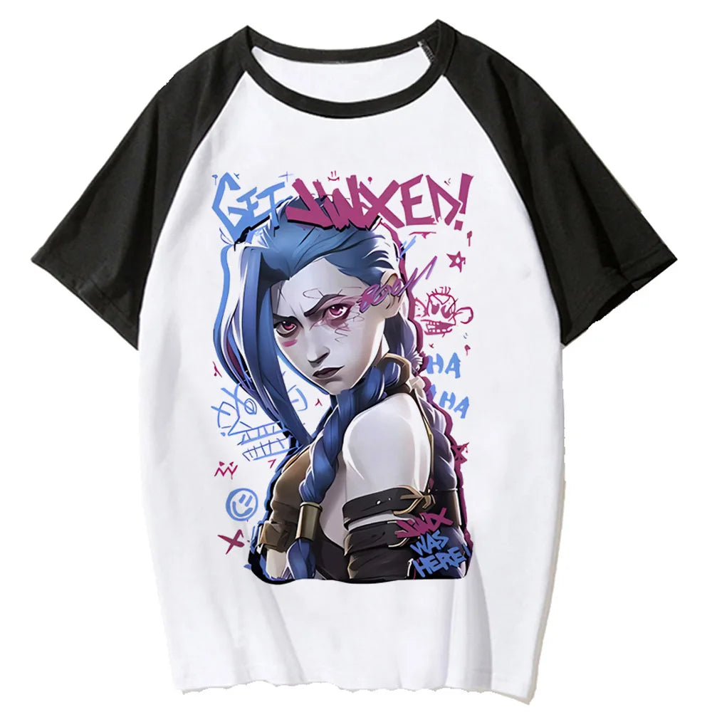 T-shirt animé Jinx Harajuku