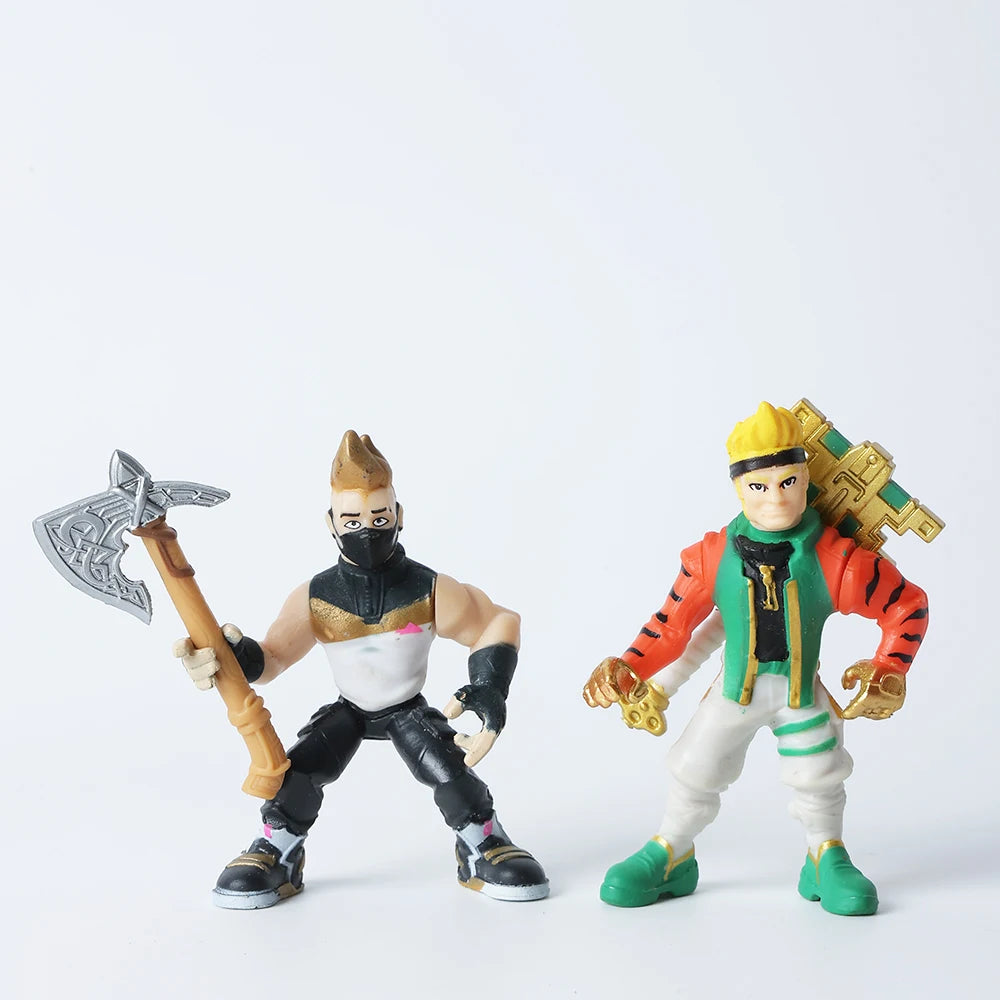 5 Stück einzigartige Fortnites Spielzeugfiguren mit Waffenzubehör